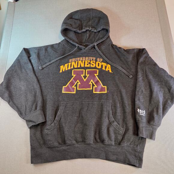 University of Minnesota Hoodie Gray TCF Bank Logo Men’s Size L - Picture 3 of 13